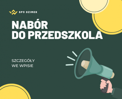 Rusza nabór do Oddziału Przedszkolnego w Trójce!